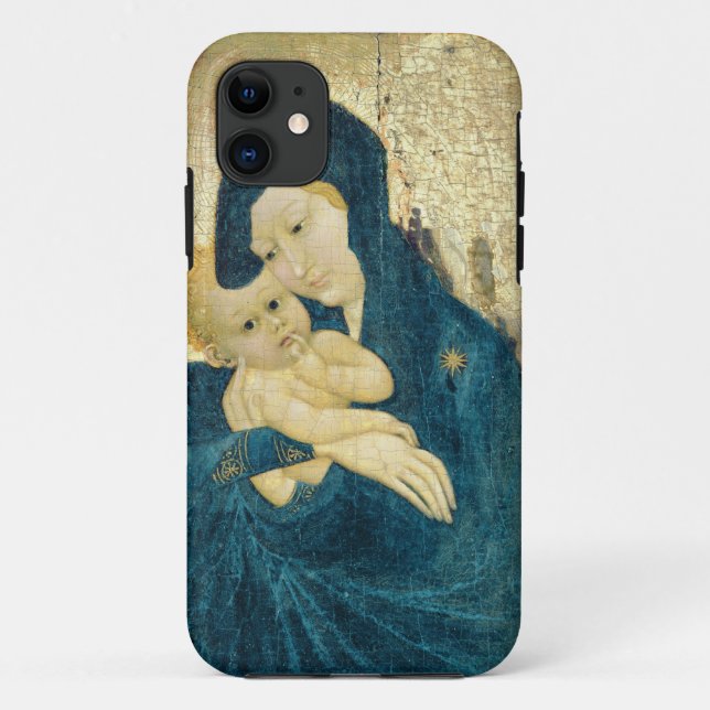 Madonna and Child, Bourgogne School (oil on panel) Case-Mate iPhone Case (Back)