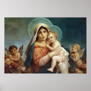 Madonna and Child by Hans Zatzka - poster