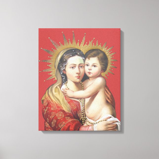 Madonna And Child Canvas Print (Front)
