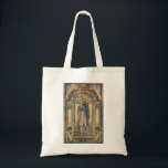 Madonna and Child - Catholic Tote Bag<br><div class="desc">This gorgeous “Madonna and Child” fascinates us. It was done around 1918 by London artist and illustrator Jeanne Labrousse. Art Nouveau in style, it was first published as a one page color supplement in the February 13, 1918 issue of a magazine called The Studio, which was dedicated to Art Nouveau....</div>