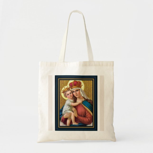 Madonna and Child Christmas Small Tote Bag (Front)