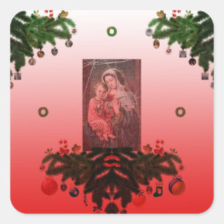 Madonna and Child [Christmas] Square Sticker
