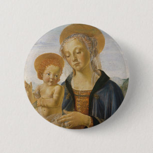 Madonna and Child, circa 1470 2 Inch Round Button
