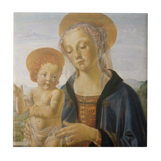Madonna and Child, circa 1470 Tile (Front)