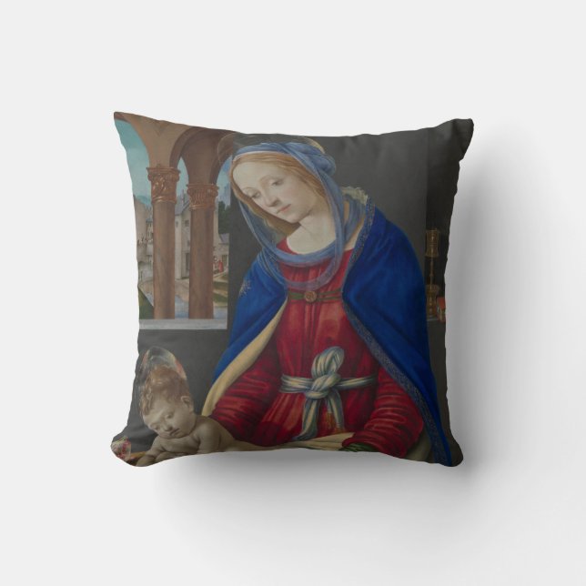Madonna and Child, circa 1483-4 Throw Pillow (Front)