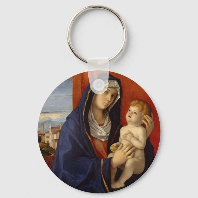 Madonna and Child, circa 1485 Keychain (Front)