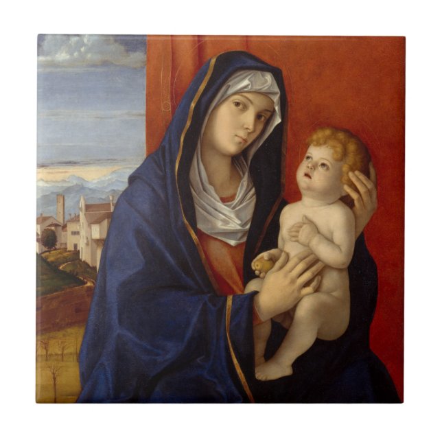 Madonna and Child, circa 1485 Tile (Front)