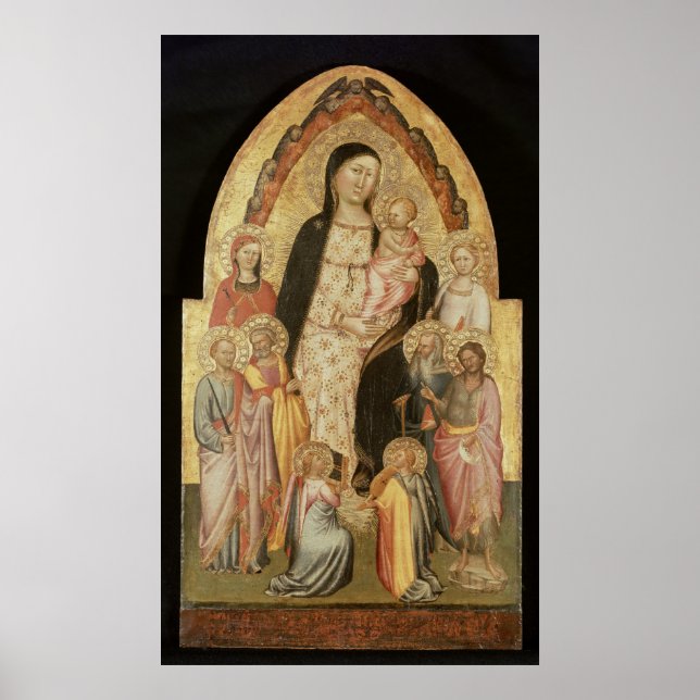 Madonna and Child Enthroned Poster (Front)