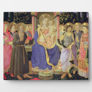 Madonna and Child enthroned with saints (altarpiec Plaque