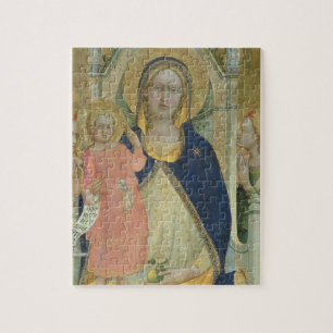 Madonna and Child enthroned with Saints, detail sh Jigsaw Puzzle