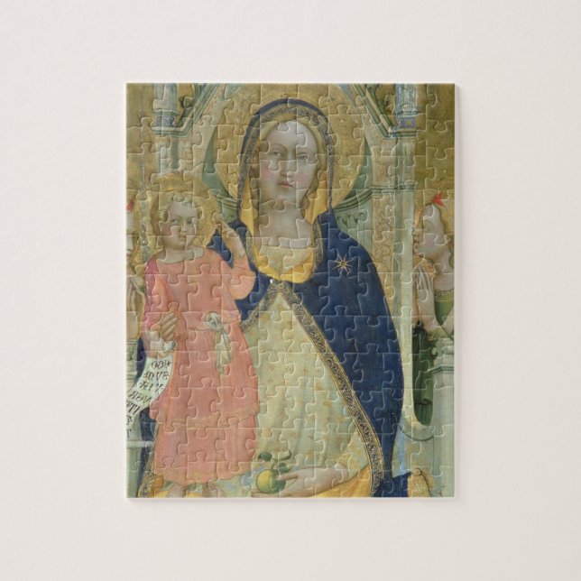 Madonna and Child enthroned with Saints, detail sh Jigsaw Puzzle (Vertical)