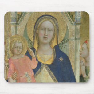 Madonna and Child enthroned with Saints, detail sh Mouse Pad