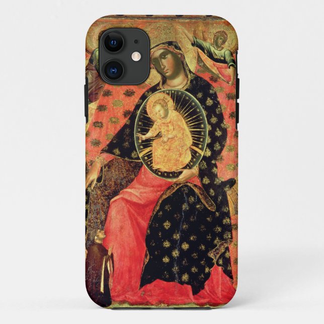 Madonna and Child Enthroned with Two Devout People Case-Mate iPhone Case (Back)