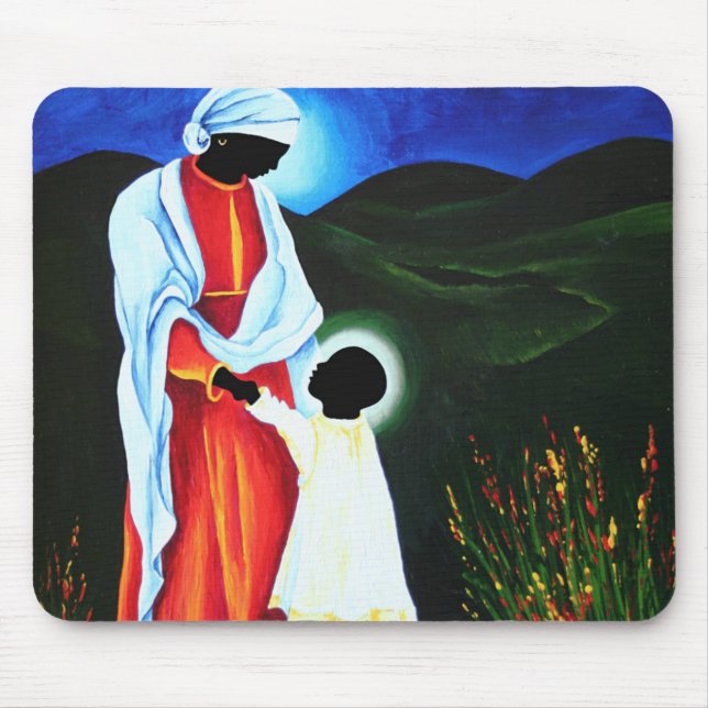 Madonna and child - First steps 2008 Mouse Pad (Front)