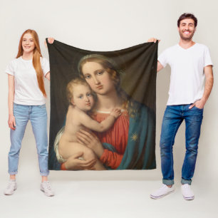 Madonna and Child Fleece Blanket