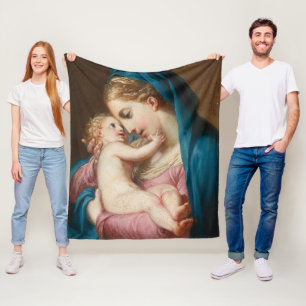 Madonna and Child Fleece Blanket