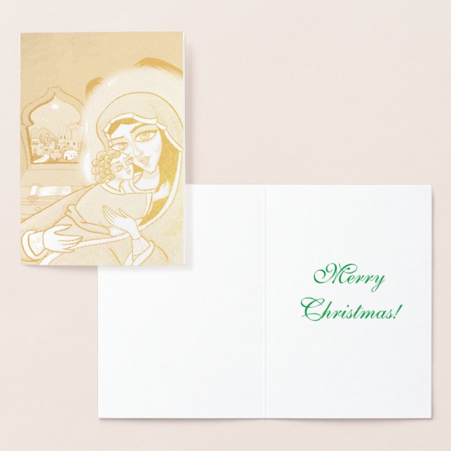 Madonna and Child Foil Card (Display)