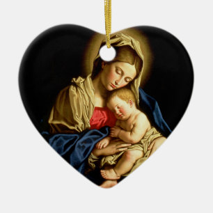 Madonna and Child Jesus - Sassoferrato Ceramic Ornament