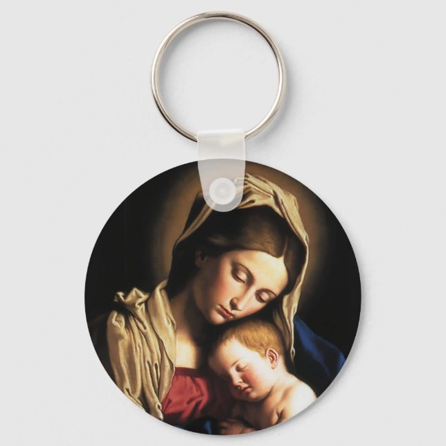 MADONNA AND CHILD KEYCHAIN (Front)