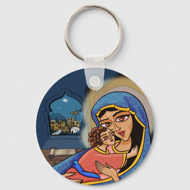 Madonna and Child Keychain (Front)