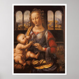 Madonna and Child, Leonardo da Vinci, 1475 Poster