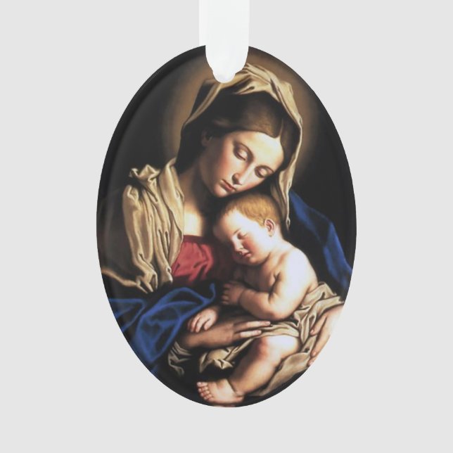 Madonna and Child - Mary and Baby Jesus Ornament (Front)