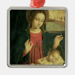 Madonna and Child Metal Ornament