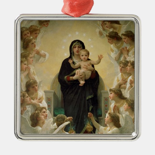Madonna and Child Metal Ornament (Front)