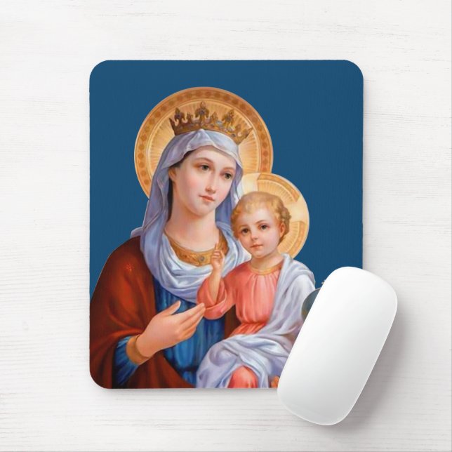 Madonna And Child Mouse Pad (With Mouse)