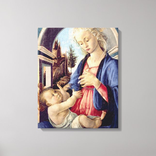 Madonna and Child (panel) 2 Canvas Print (Front)