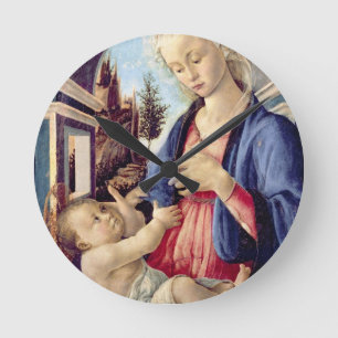 Madonna and Child (panel) 2 Round Clock