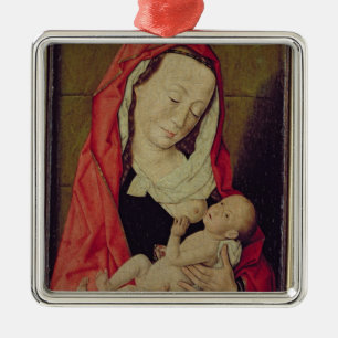 Madonna and Child (panel) Metal Ornament
