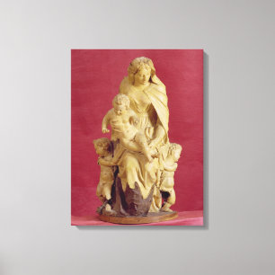 Madonna and Child (papier mache) Canvas Print