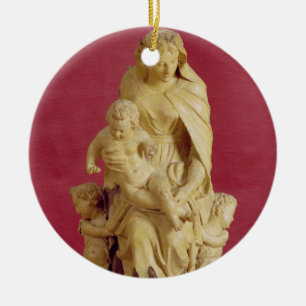 Madonna and Child (papier mache) Ceramic Ornament