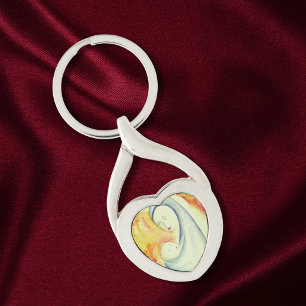 Madonna and Child Religious Inspirational Keychain