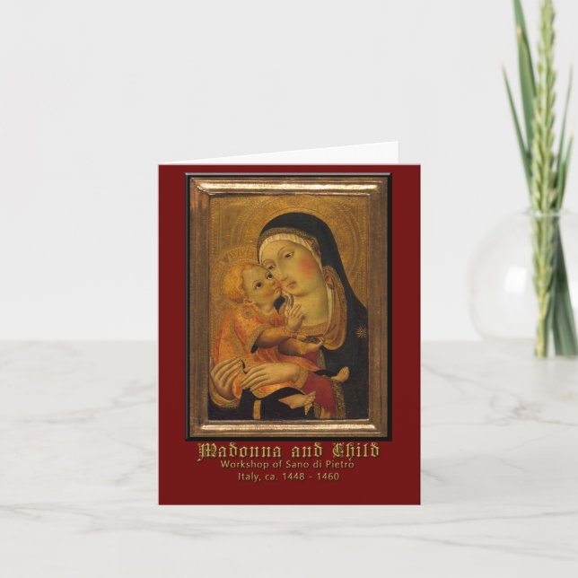 Madonna and Child Renaissance Art Sano di Pietro Card (Front)