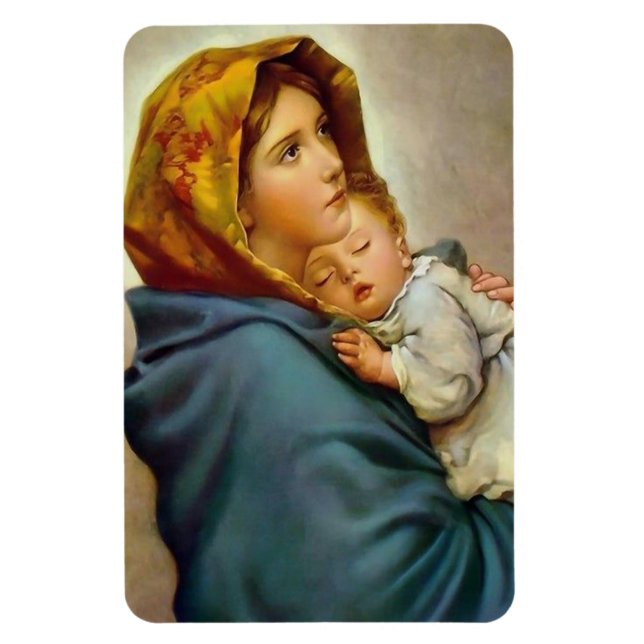 Madonna And Child Roberto Ferruzzi Magnet (Vertical)