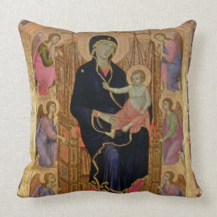 Madonna and Child (Rucellai Madonna) 1285 (tempera Throw Pillow