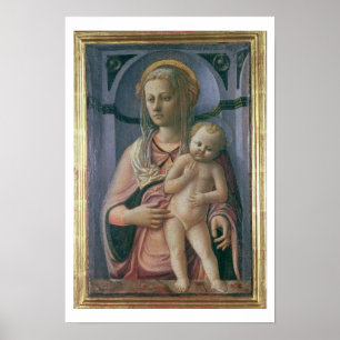 Madonna and Child (tempera on panel) Poster