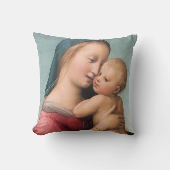 Madonna and Child Throw Pillow (Front)