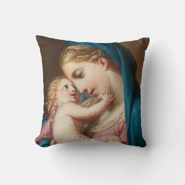 Madonna and Child Throw Pillow (Front)