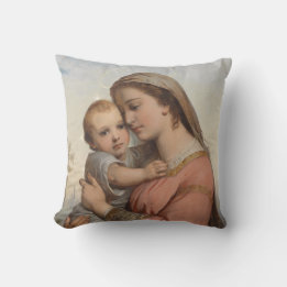 Madonna and Child Throw Pillow