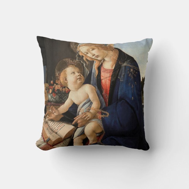 Madonna and Child Throw Pillow (Front)