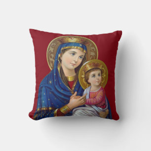 Madonna and Child Throw Pillow