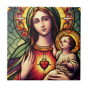 Madonna and Child Tile