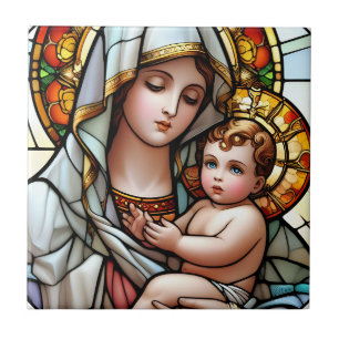 Madonna and Child Tile