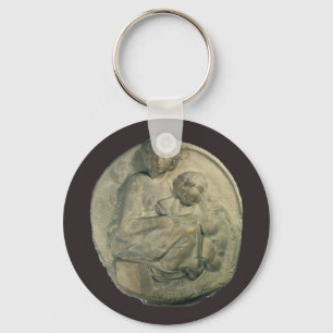 Madonna and Child, Tondo Pitti by Michelangelo Keychain