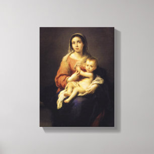 Madonna and Child - Virgin Mary - Murillo Canvas Print