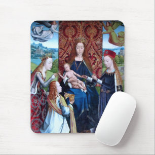 Madonna and Child with 3 Saints (detail; M 070) Mouse Pad