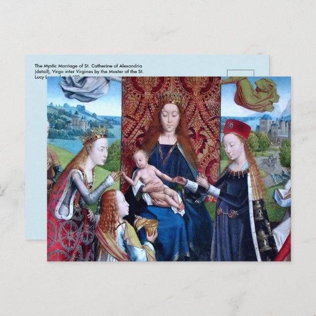 Madonna and Child with 3 Saints (detail; M 070) Postcard (Front/Back)